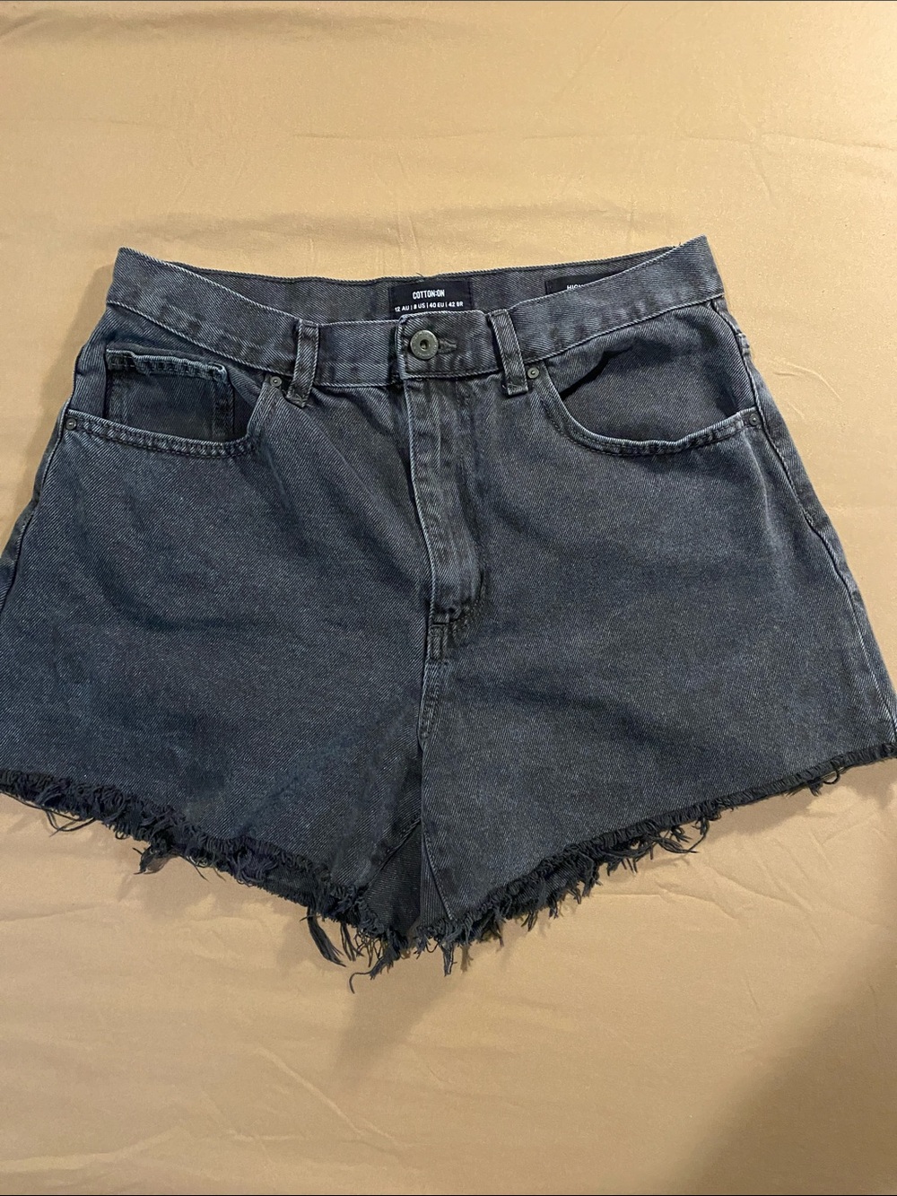 High Waisted Shorts - Women’s Washed Black
